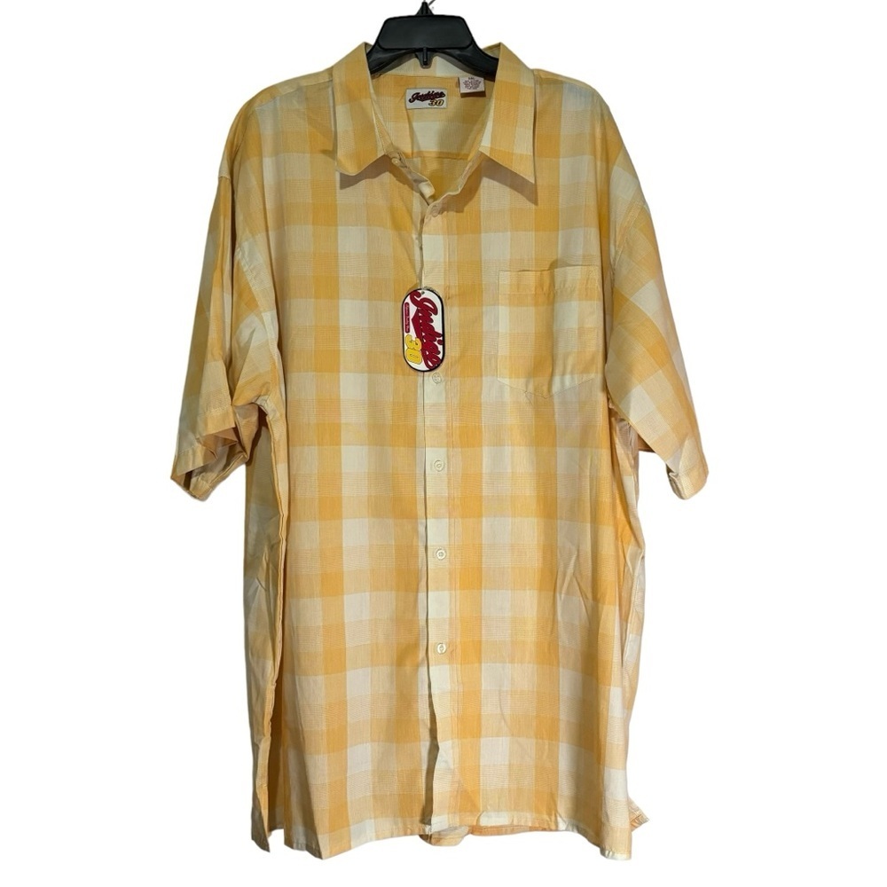 NWT Indigo 30 Plaid Short Sleeve Button Up Shirt Men’s Size 3X